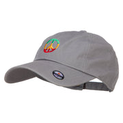 Rasta Peace Symbol Embroidered Unstructured Cap