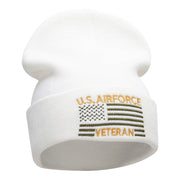 U.S. Airforce Veteran Embroidered Long Knitted Beanie