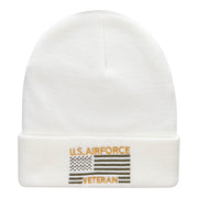 U.S. Airforce Veteran Embroidered Long Knitted Beanie