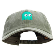 Cute Green Ghost Logo Cotton Twill Premium Pigment Dyed Cap - Olive OSFM