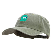 Cute Green Ghost Logo Cotton Twill Premium Pigment Dyed Cap - Olive OSFM