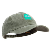 Cute Green Ghost Logo Cotton Twill Premium Pigment Dyed Cap - Olive OSFM