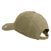 U.S. Army 24th Infantry Division Embroidered Washed Solid Pigment Dyed Cotton Twill Brass Buckle Cap - Khaki OSFM