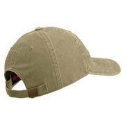 U.S. Army 24th Infantry Division Embroidered Washed Solid Pigment Dyed Cotton Twill Brass Buckle Cap - Khaki OSFM