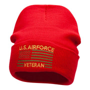 U.S. Airforce Veteran Embroidered Long Knitted Beanie