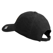 U.S. Army 24th Infantry Division Embroidered Washed Solid Pigment Dyed Cotton Twill Brass Buckle Cap - Black OSFM