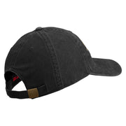 U.S. Army 24th Infantry Division Embroidered Washed Solid Pigment Dyed Cotton Twill Brass Buckle Cap - Black OSFM