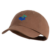 Blueberries Embroidered Low Profile Pet Spun Washed Cap - Brown OSFM