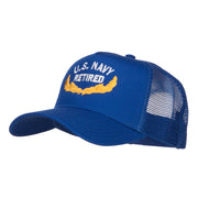 US Navy Retired Emblem Embroidered Mesh Cap