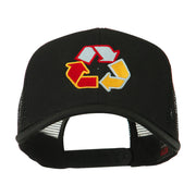 Recycle Logo Embroidered Mesh Cap