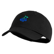 Blueberries Embroidered Low Profile Pet Spun Washed Cap - Black OSFM