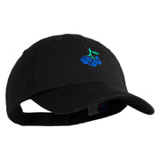 Blueberries Embroidered Low Profile Pet Spun Washed Cap - Black OSFM