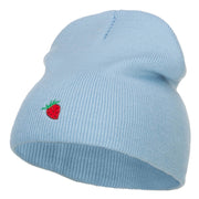 Mini Strawberry Embroidered Short Beanie