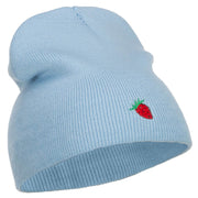 Mini Strawberry Embroidered Short Beanie