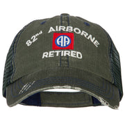 US Army 82nd Airborne Retired Embroidered Low Profile Cotton Mesh Cap