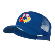 Recycle Logo Embroidered Mesh Cap