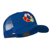 Recycle Logo Embroidered Mesh Cap