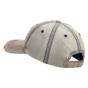 Licensed 82nd Airborne Retired Embroidered Low Profile Special Cotton Mesh Cap - Khaki OSFM