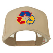 Recycle Logo Embroidered Mesh Cap