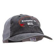 Keepin it Real Embroidered Washed Trucker Cap