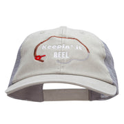 Keepin it Real Embroidered Washed Trucker Cap