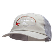 Keepin it Real Embroidered Washed Trucker Cap