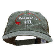 Keepin it Real Embroidered Washed Trucker Cap