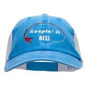 Keepin it Real Embroidered Washed Trucker Cap