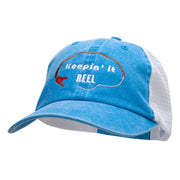 Keepin it Real Embroidered Washed Trucker Cap