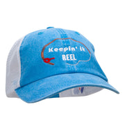 Keepin it Real Embroidered Washed Trucker Cap