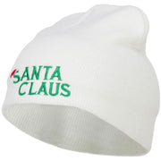 Santa Claus with Hat Embroidered Short Beanie