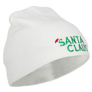 Santa Claus with Hat Embroidered Short Beanie