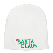 Santa Claus with Hat Embroidered Short Beanie