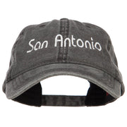 San Antonio Embroidered Washed Cap