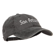 San Antonio Embroidered Washed Cap