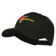 Alabama State Camellia Flower Embroidered Cap