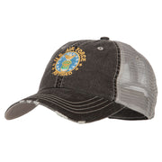 US Air Force Retired Embroidered Low Profile Cotton Mesh Cap