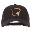 Arkansas Apple Blossom with Map Embroidered Unstructured Washed Cap