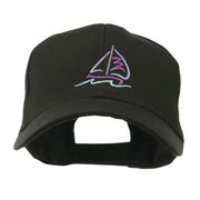 Sailboat with Wave Logo Embroidered Cap