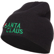 Santa Claus with Hat Embroidered Short Beanie