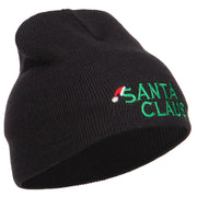 Santa Claus with Hat Embroidered Short Beanie