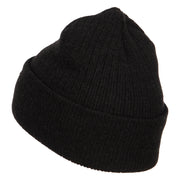 Sailboat Embroidered Heavy Ribbed Long Beanie