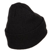 Sailboat Embroidered Heavy Ribbed Long Beanie