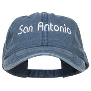 San Antonio Embroidered Washed Cap