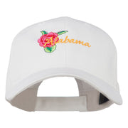 Alabama State Camellia Flower Embroidered Cap