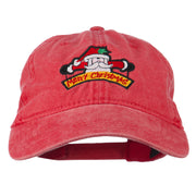 Merry Christmas Santa Claus Embroidered Cotton Cap