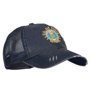 US Air Force Retired Embroidered Low Profile Cotton Mesh Cap