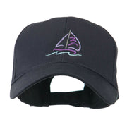 Sailboat with Wave Logo Embroidered Cap