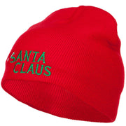 Santa Claus with Hat Embroidered Short Beanie