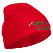 Santa Claus with Hat Embroidered Short Beanie